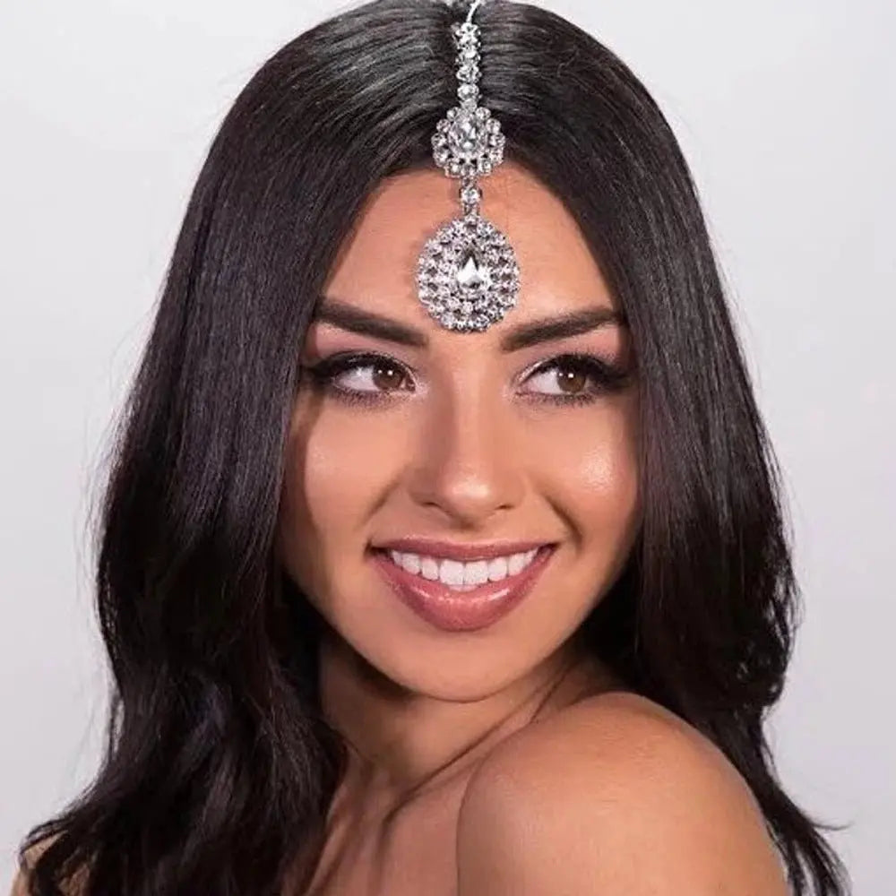 Simple Stylish Water Drop Forehead Chain Headdress Hair Band