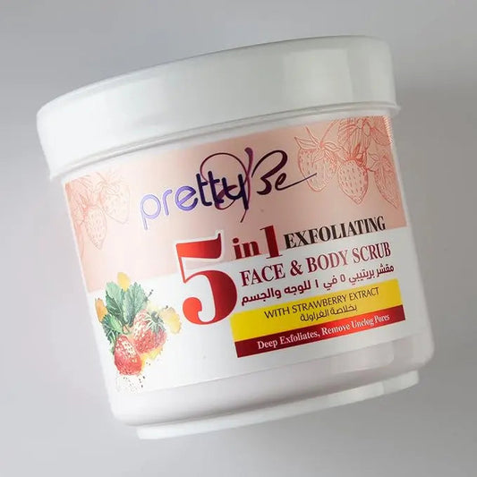 5 in 1 Exfoliating Face &amp; Body Scrub With Strawberry Extracts (Original)