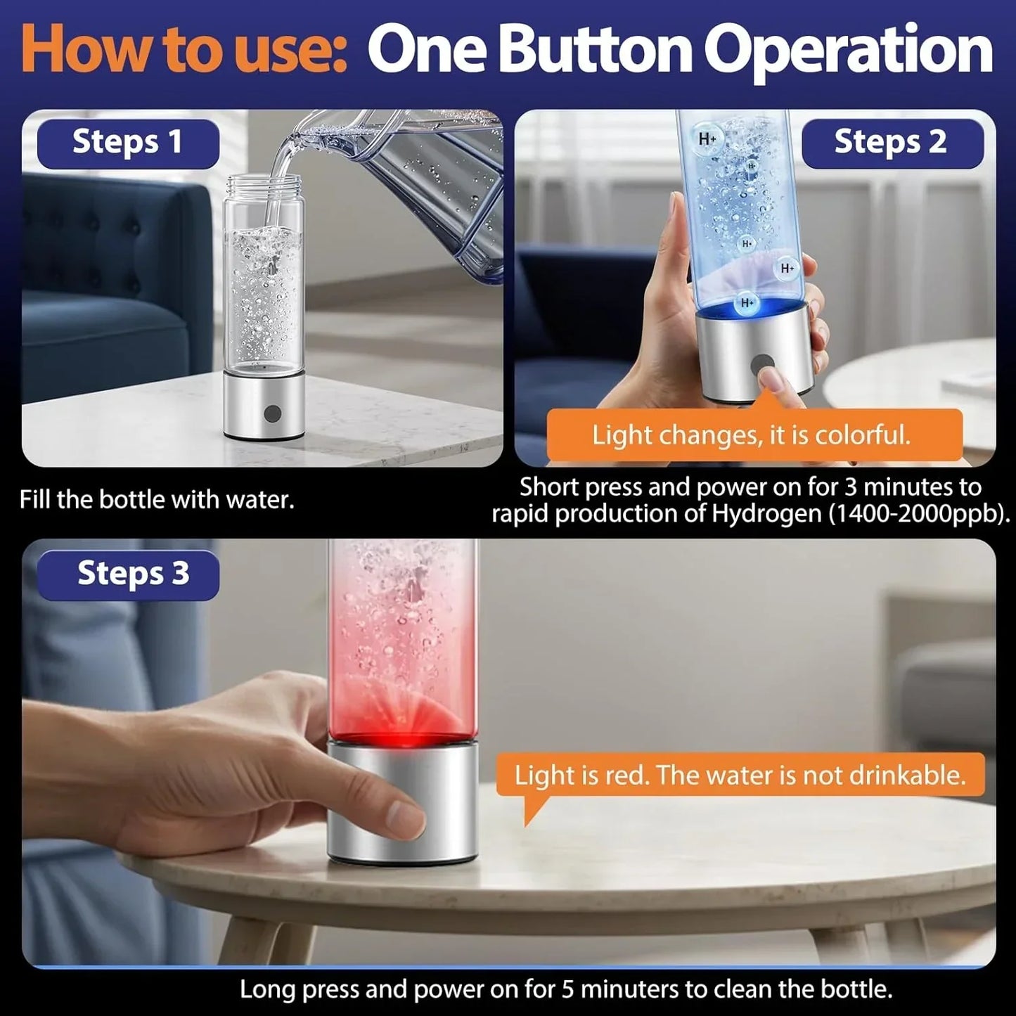 Hydrogen Water Bottle - Scientifically Backed