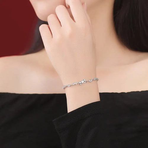 Butterfly Diamond Woven Bracelet Simple