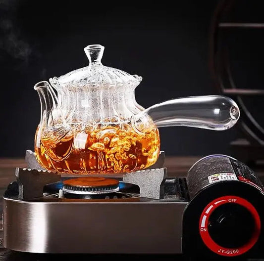 Handle Glass Kettle