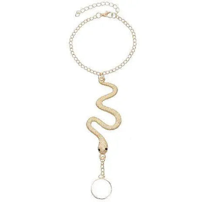 Simple Personality Irregular Alloy Serpentine Finger Chain