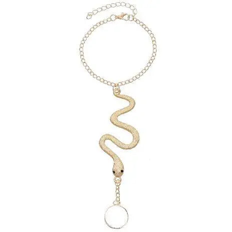 Simple Personality Irregular Alloy Serpentine Finger Chain