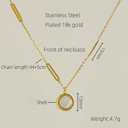 Stainless Steel 18K Asymmetric Letter Necklace